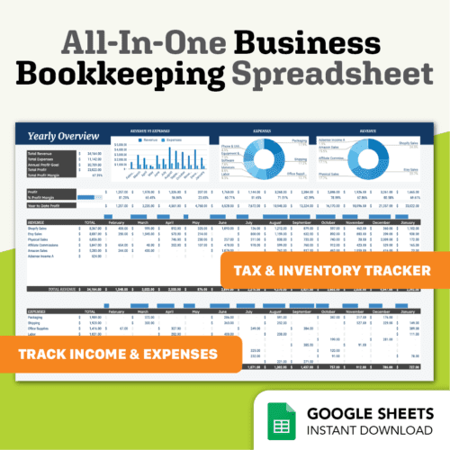 Small Business Bookkeeping Google Sheets Template