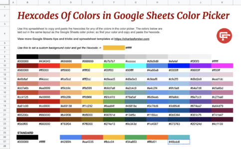 HTML colors in Google Sheets